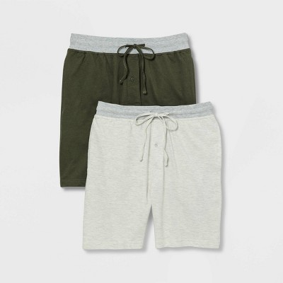 Hanes Premium Men's 2pk French Terry Pajama Shorts