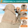 SUN CUBE Fishing Sun Hat with Neck Flap for Men UV Protection Cover Outdoor Bucket Cap with Face Covering for Hiking Running - 4 of 4
