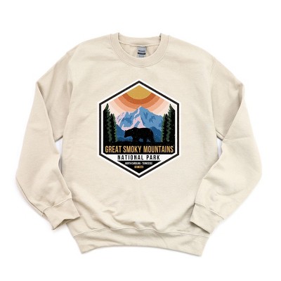 Simply Sage Market Women's Graphic Sweatshirt Great Smoky Mountains National Park Badge