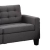 72" Earsom Linen Sofa Gray - Acme Furniture: Compact, KD Design, Wood Frame, Includes 1 Pillow - 3 of 4