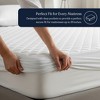 Delara 100% Organic Cotton Quilted Mattress Pad, GOTS Certified, 400 TC, Plush 0.25" Padding, Deep Pocket up to 18" - 3 of 4
