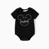 PATPAT Disney Mickey and Friends Family Matching Outfits Baby Rompers Gender Neutral Short Sleeve Button Blace Jumpsuit Outfits - 3 of 4