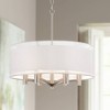 Possini Euro Design Brushed Nickel Pendant Chandelier 22" Wide Modern Double Shade 6-Light Fixture for Dining Room House Kitchen - 2 of 4