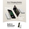 Baseus 10000mAh Nomos Qi2 Magnetic Bracket Power Bank with Built-in USB-C Cable 45W - Gray - 2 of 4