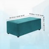Unique Bargains Stretchy Soft Comfortable Rectangular Foot Stool Cover - 2 of 4