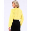 Allegra K Women's Cropped Open Front Collarless Long Sleeve Faux Fur Jacket - 4 of 4