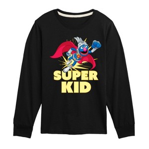 Boys' - Sesame Street - Grover Super Kid Long Sleeve Graphic T-Shirt - 1 of 3