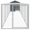 vidaXL Galvanized Steel Chicken Cage with Run - Anthracite, 46.1"x239.8"x48.4" Cage & Extended Run for Poultry Outdoor Backyard - 3 of 4