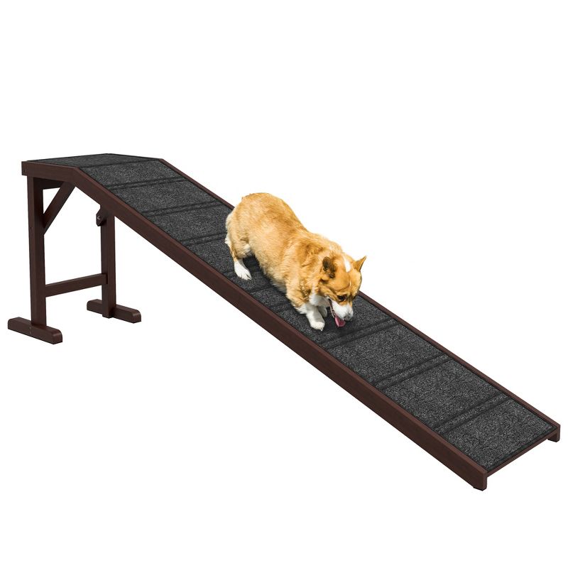 PawHut Pet Ramp, Dog Bed Ramp for Dogs with Non-Slip Carpet and Top Platform, 1 of 9