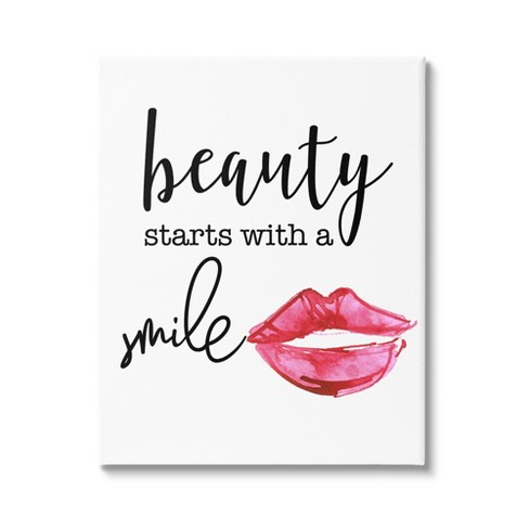 The Stupell Home Decor Collection Beauty Begins Designer Quote