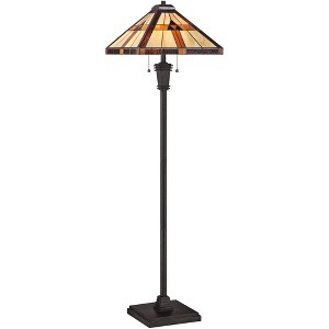 Quoizel Bryant 60" Bronze Patina Tiffany-Style Art Glass Floor Lamp - 1 of 1