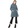 INSPIRE CHIC Women's Stand Collar Double Breasted Slant Pockets Trendy Outwear Winter Coat - 3 of 4
