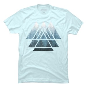 Men's Design By Humans Sacred Geometry Triangles - Misty Forest By Maryedenoa T-Shirt - 1 of 3