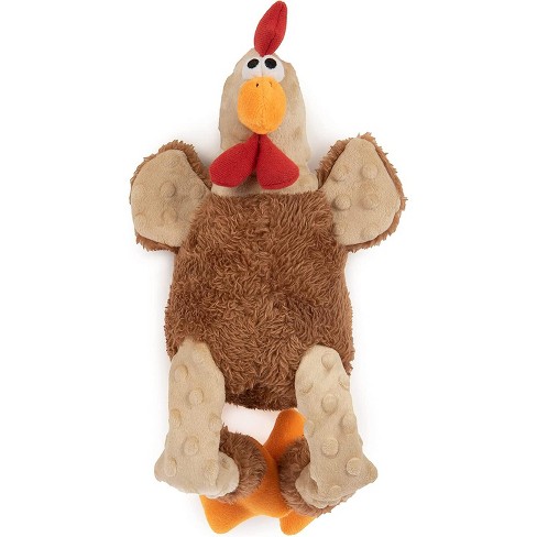goDog PlayClean Sloth Squeaker Plush Pet Toy, Brown Small