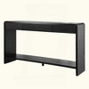 KIGFTSOD Modern 3-Drawer Console Table with Vertical Slats, Round Edge Design, Perfect for Entryway, Hallway or Behind Sofa - 3 of 4