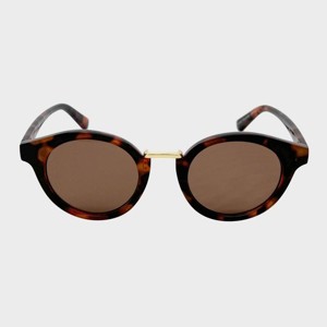 Plastic Metal Combo Round Sunglasses - Wild Fable™ Brown: UV Protection, Recycled Frame - 1 of 2