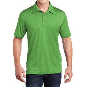 Mafoose Men's Short Sleeve Moisture-Wicking Heather Contender Polo T-shirt - 1 of 4