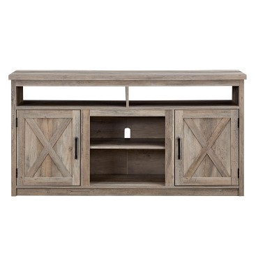 NicBex TV Stand for TVs up to 65 Inches,Farmhouse TV Media Console Table with 2 Cabinets and Open Shelves
