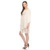 Women's Crocheted Fringed Trim Dress Cover Up - White Mark - 2 of 4