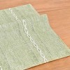 Aoibox Wracra Cotton Linen Placemats, Set of 6 Rustic Hemstitch Place Mats for Kitchen Table, Heat Resistant with Sage Green Hemstitch Design - 4 of 4