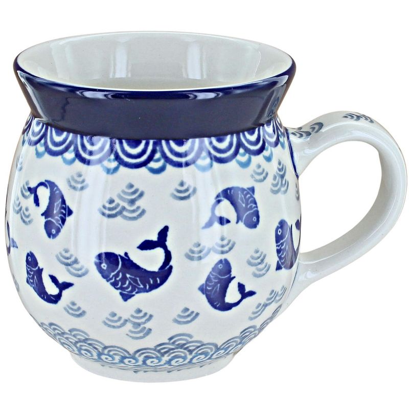 Blue Rose Polish Pottery Ceramika Artystyczna Bubble Mug, 1 of 2