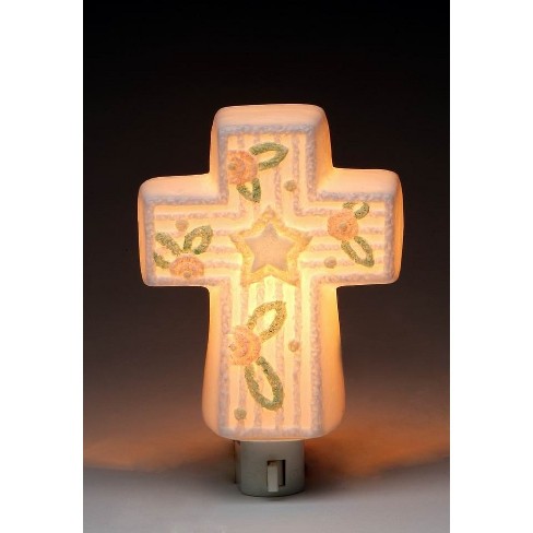 Kevins Gift Shoppe Ceramic Cross Nursery Nightlight - image 1 of 3