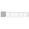 vidaXL Galvanized Steel Chicken Cage with Extended Run – Spacious and Durable Coop for Chickens and Small Animals, Light Gray, 43.3"x239.8"x43.3" - 4 of 4