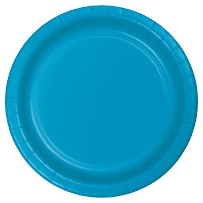 Turquoise Blue 7" Dessert Plates - 24ct