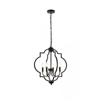 Elegant Lighting Sandara 4 lights pendant in black