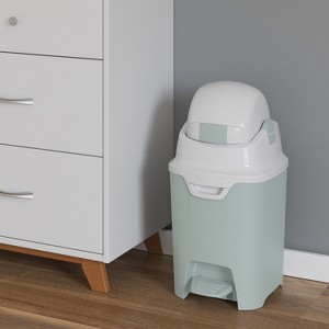 Foundations Mini Hands-Free Diaper Pail - Durable & Odorless Diaper Disposal, Holds up to 30 Newborn Diapers, Refill with Any Bags - 1 of 4