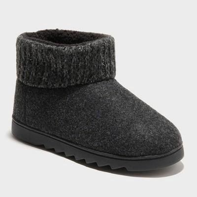 Dluxe By Dearfoams Women's Dolly Felted Bootie Slippers - Gray Xl : Target