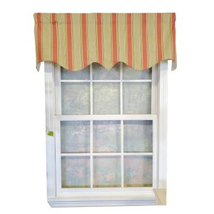 RLF Home Thalia Regal 3" Rod Pocket Lining Luxurious and Elegant Window Treatment Valance 50" x 17" Melon - 1 of 4