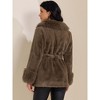 INSPIRE CHIC Women's Faux Fur Winter Lapel Shaggy Warm Fluffy Jacket with Pockets - 4 of 4