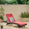 Christopher Knight Home Salem Outdoor Wicker Armless Adjustable Chaise Lounge with Cushion - 2 of 4