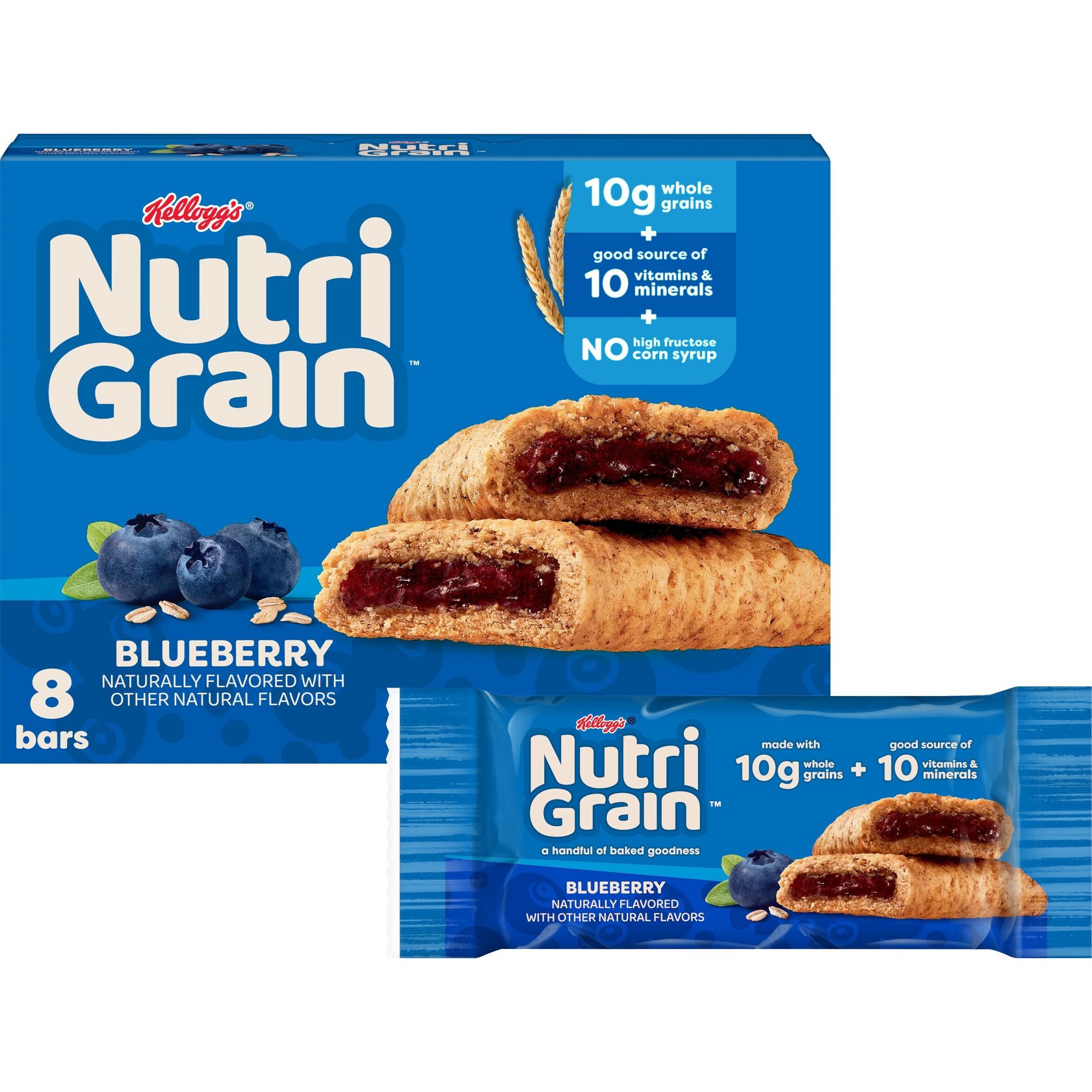 Nutri-Grain Blueberry Soft Baked Breakfast Bars - 8ct/10.4oz
