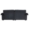 84" Chenille Sofa Small Sofa Loveseat Deep Seat Sofa Couch with 2 Throw Pillows & Memory Foam for Living Room Apartment Office Lounge-Black - 4 of 4
