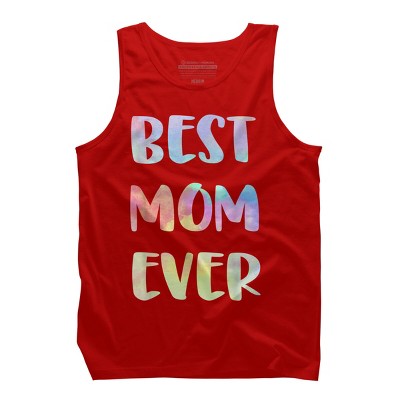 Men's Design By Humans Best Mom Ever Rainbow Bubble Text By MiuMiuShop Tank Top
