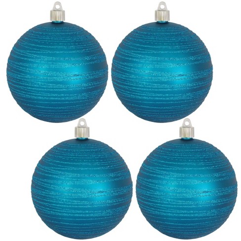 Christmas By Krebs 4 3/4 (120mm) Ornament [4 Pieces] Commercial Grade  Indoor & Outdoor Shatterproof Plastic, Water Resistant Ball Shape Ornament  Decorations : Target