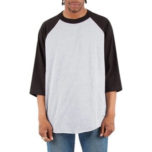 Shaka Wear Men's Classic 3/4 Sleeve Cotton Baseball Raglan T-Shirt - 1 of 3