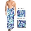 HAPPY BAY Men's Pareo Swim Trunk Cover Up Wrap Beach Summer Hawaiian Sarong One Size Blue Z239 - 2 of 4