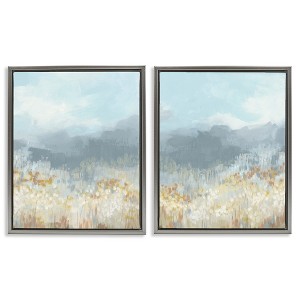 Stupell Industries White Flower Field Mountains, 31" x 25" - 1 of 4