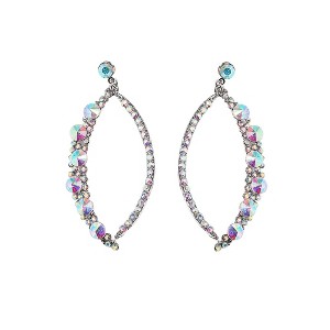 SOHI Women's Rhinestone Crescent Drop Earrings - 1 of 4