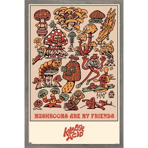 Trends International Killer Acid - Mushrooms Are My Friends Framed Wall Poster Prints - 1 of 4