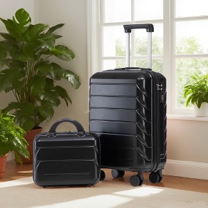 Hrinhom 2-Piece Luggage Sets,Spinner Wheel Luggage with Cosmetic Case(14"/20") - 1 of 4