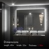 Keonjinn Smart LED Bathroom Vanity Wall Mirror, 3 Color Temperatures Dimmable, Frontlit & Backlit, Dimmable, Acrylic Edge, Anti Fog, Radar Sensor - 3 of 4