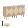 MAYEERTY 63" Sideboard Buffet, Modern Kitchen Accent Cabinet with 4 Doors - 4 of 4