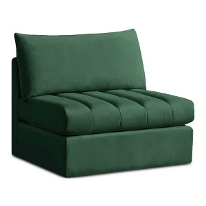 Meridian Furniture,Jacob Velvet Armless - 1 of 4