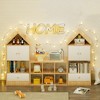 Kids Bookshelf And Toy Storage Organizer, Playful House-Shaped Children Bookcase Display Rack, For Nursery, Playroom, Living Room, Easy Assembly - 4 of 4