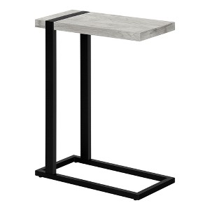 CAVINAS Modern End Table with Metal Base Frame C-Shaped Side Table with Rectangular Tabletop Sofa Coffee Table for Living Room, Bedroom - 1 of 4