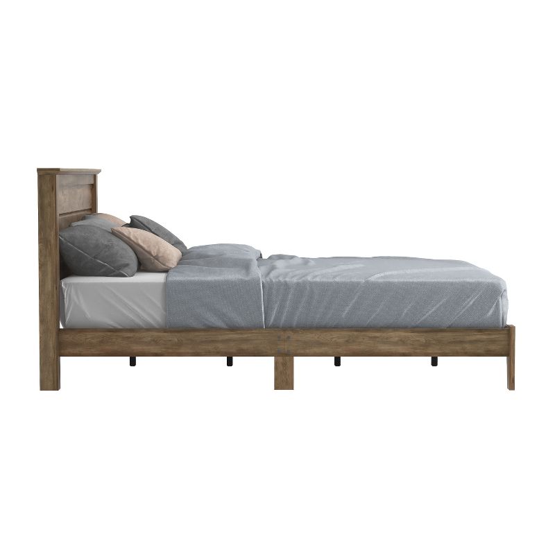 Galano Harlowin Wood Frame Queen Platform Bed With Headboard, 5 of 15